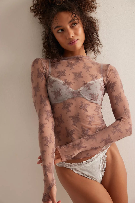 Free People Two Toned Lady Lux Layering Top