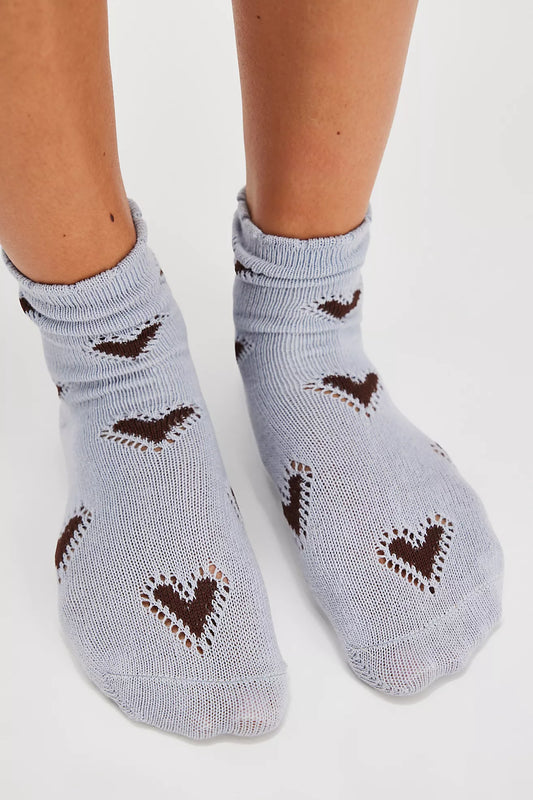 Free People Blue Cupids Bow Socks