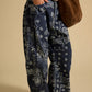 Free People Good Luck Printed Barrel Jeans
