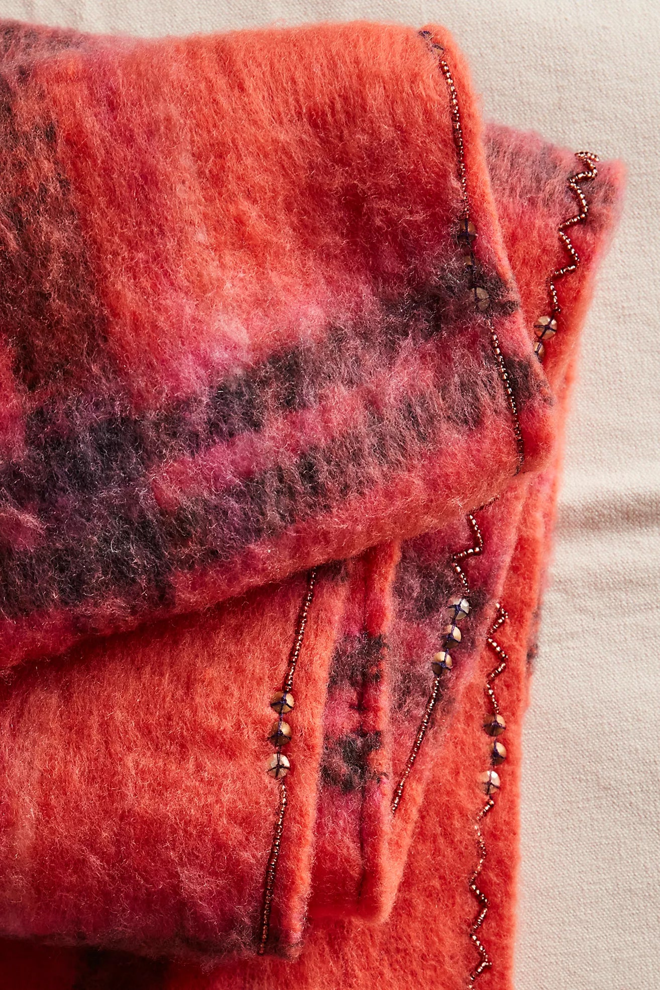 Free People Highland Plaid Skinny Scarf