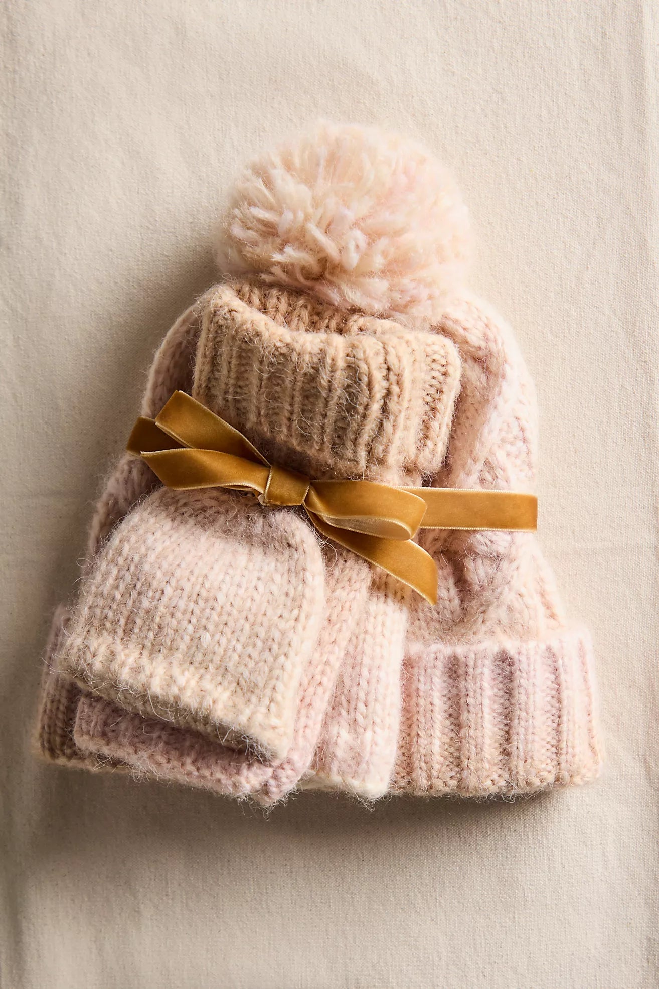 Free People Rainbow Run Hat + Gloves Set