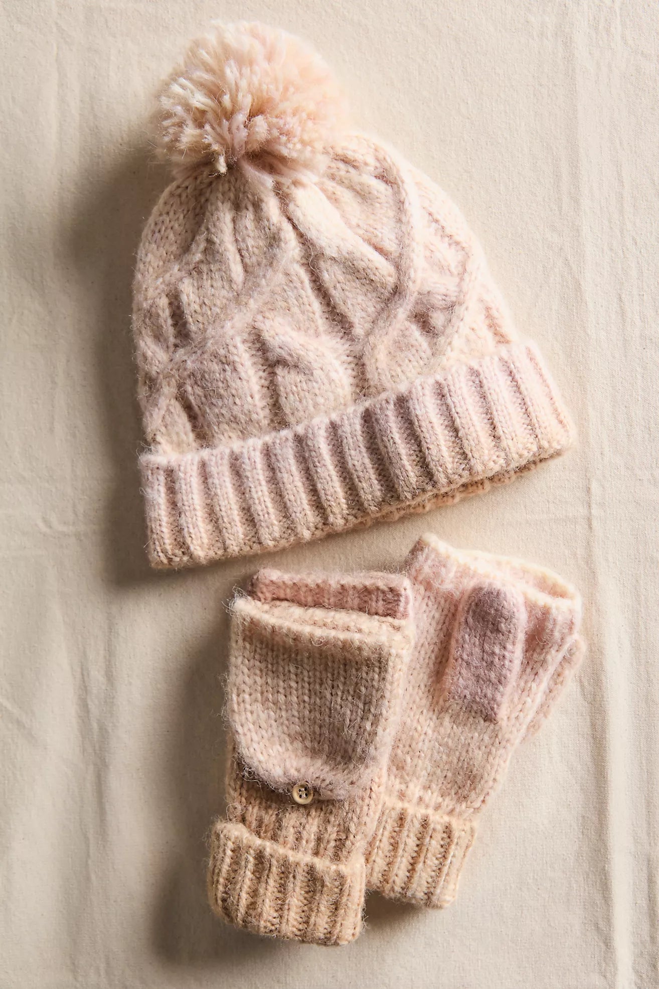 Free People Rainbow Run Hat + Gloves Set