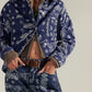 Free People Opal Swing Printed Denim Jacket