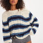 Free People Frankie Striped Cable Knit Sweater