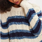 Free People Frankie Striped Cable Knit Sweater