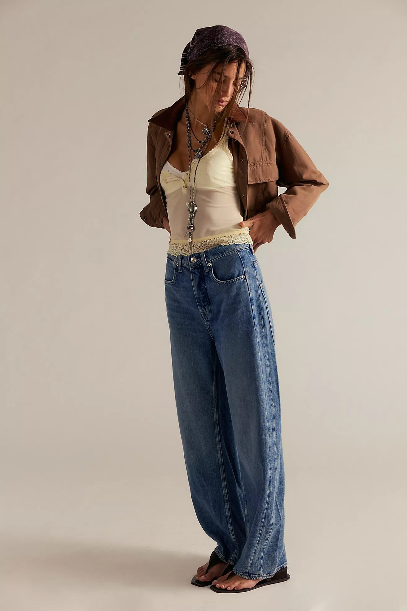 Free People Truro Baggy Puddle Jeans