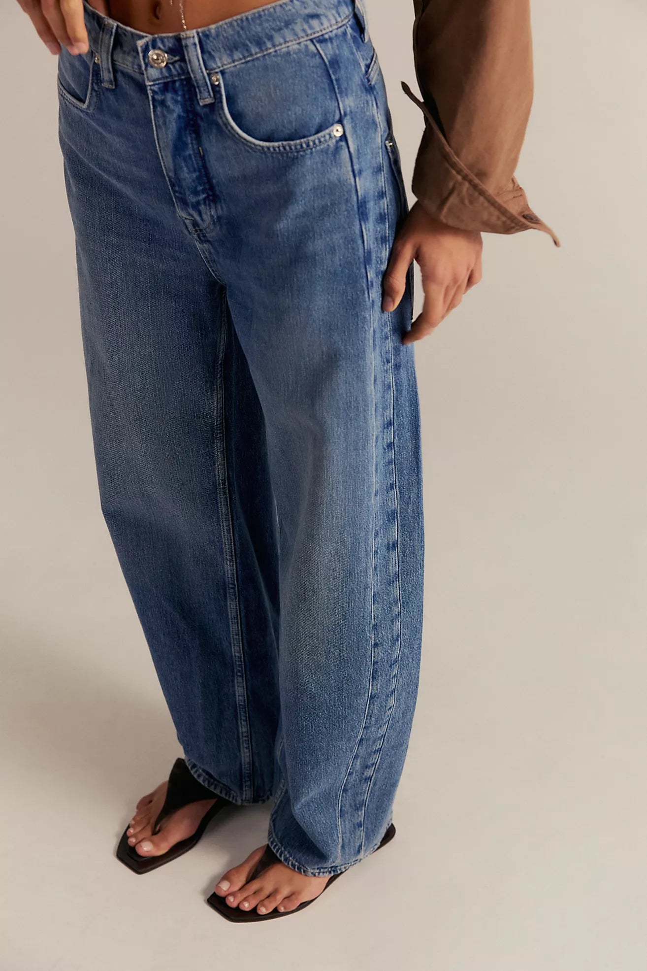 Free People Truro Baggy Puddle Jeans