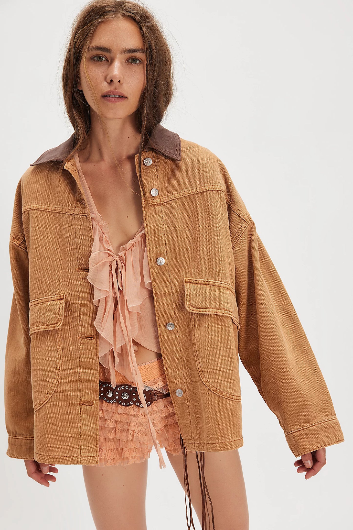 Free People Lemon Denim Jacket