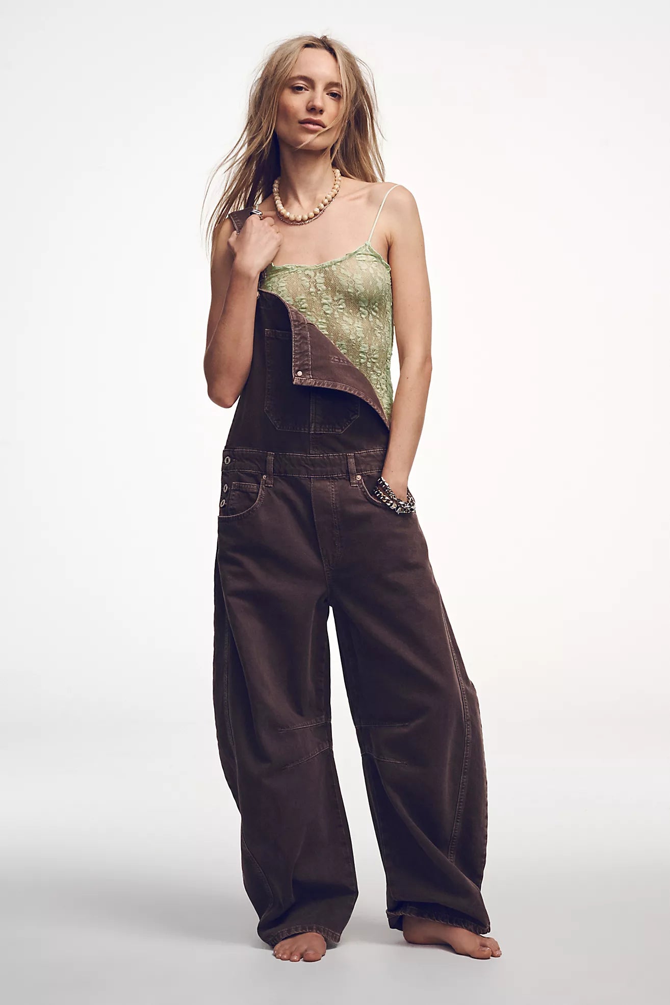 Free People Good Luck Overalls