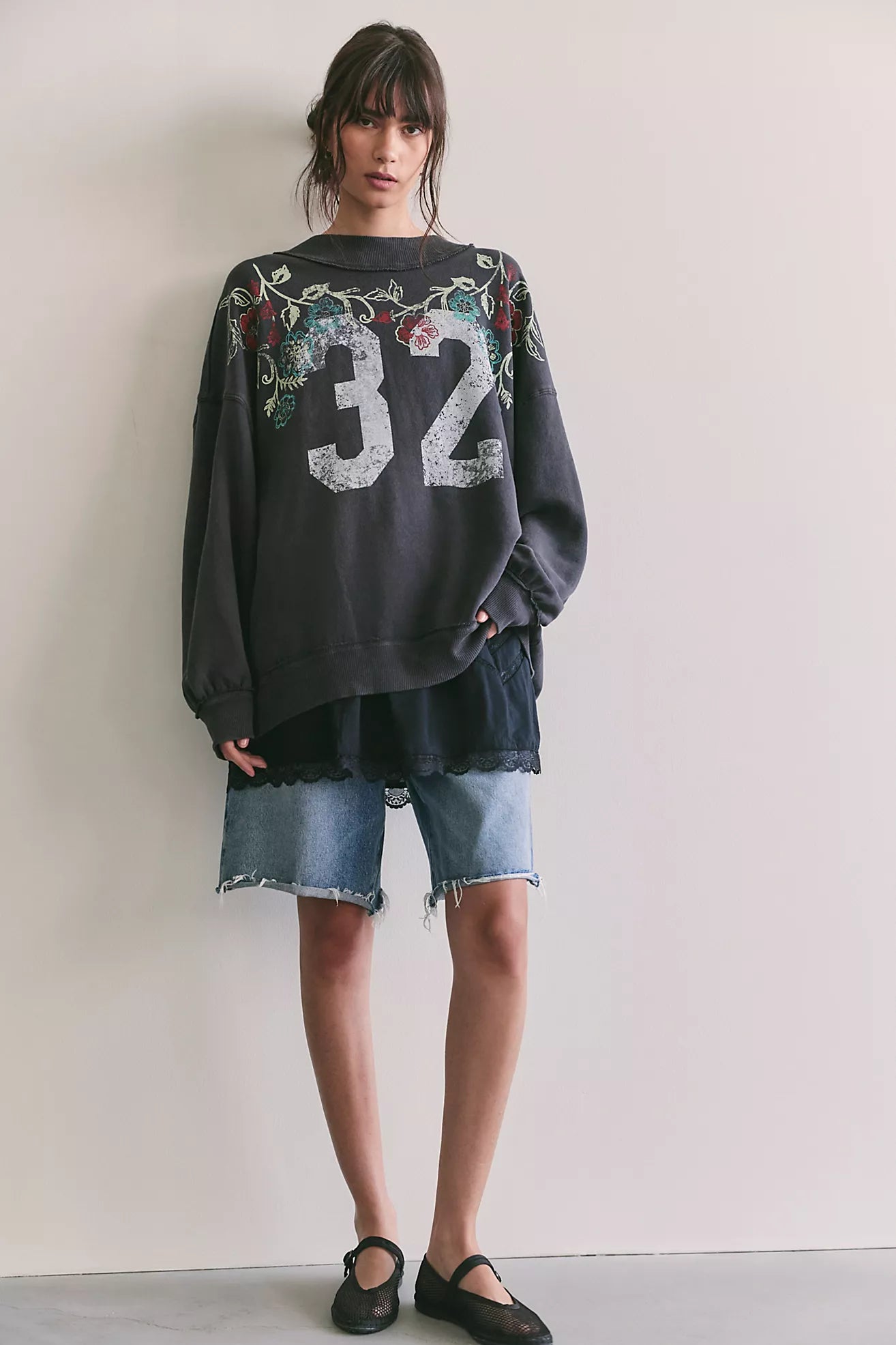 Free People Palm Springs Graphic Turtleneck