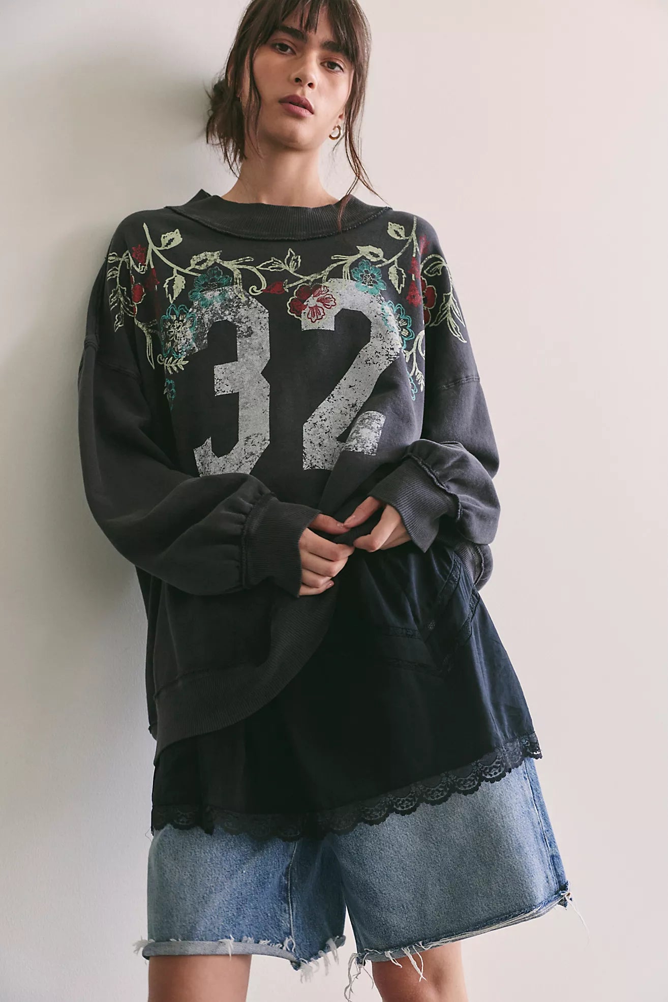 Free People Palm Springs Graphic Turtleneck