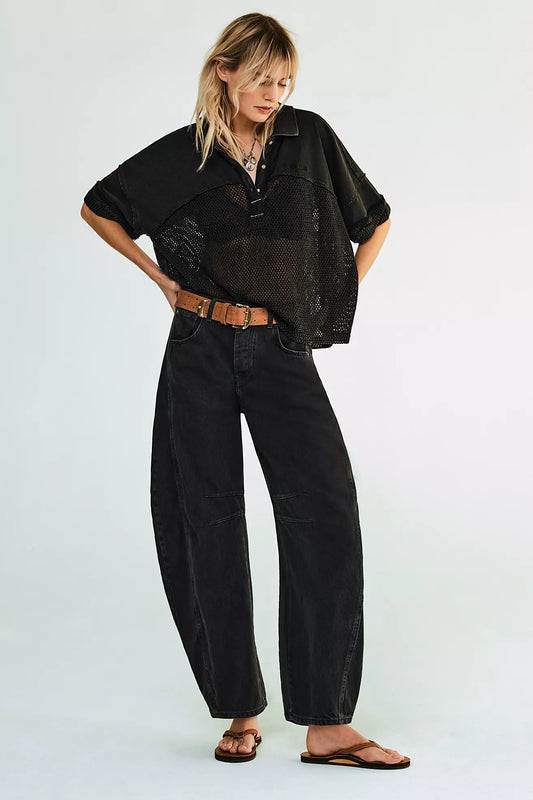 Free People Good Luck Barrel Jeans