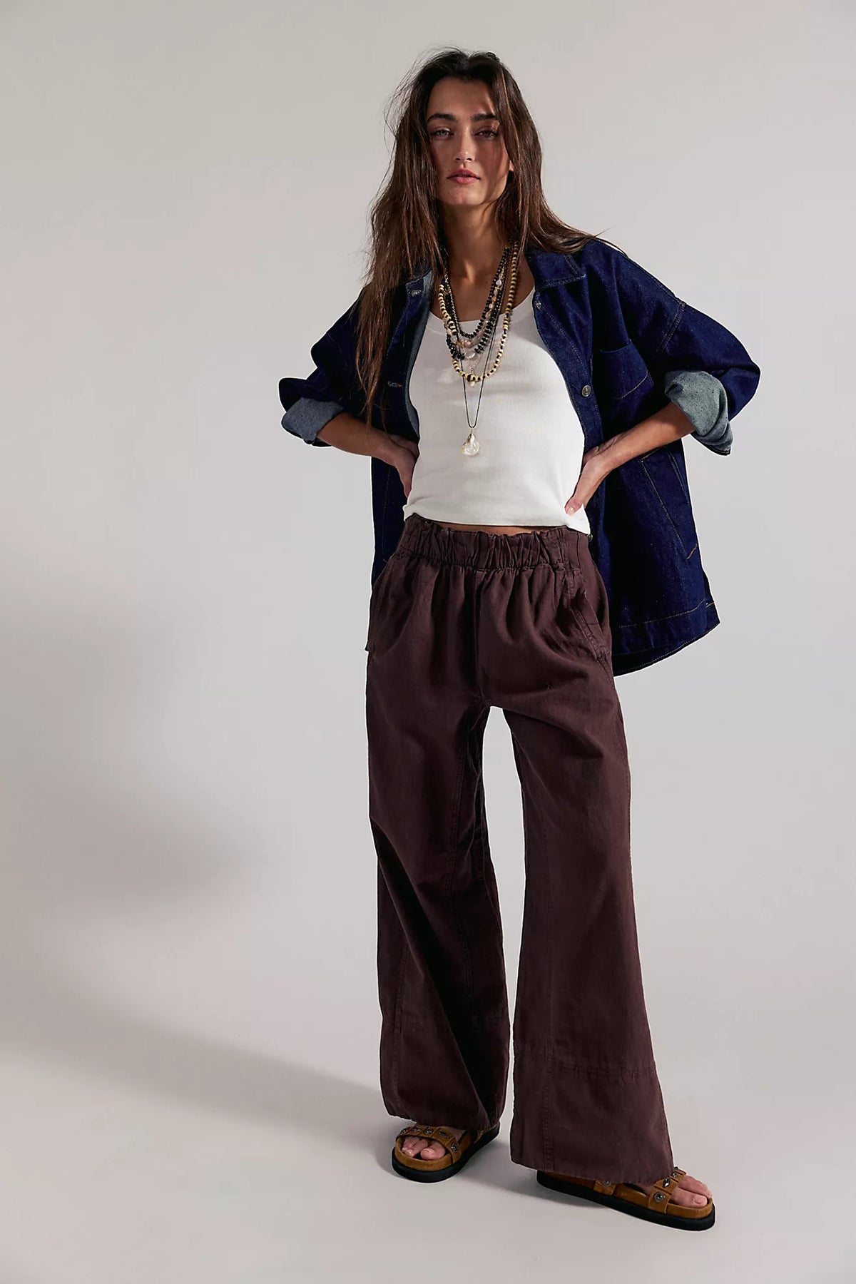 Free People Day's End Linen Pull-On Pant