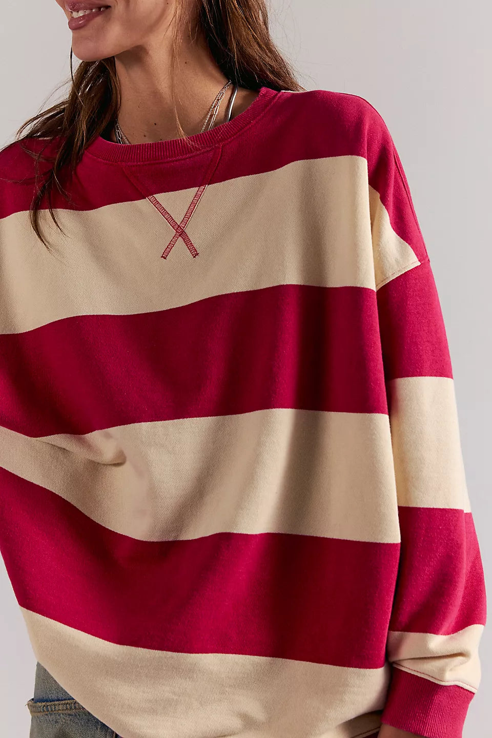 Free People Classic Stripe Crew Wide