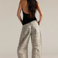 Free People Good Luck Barrel Jeans Snake Combo