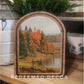 Arch Top Autumn Pond Framed Art  : 6x8"