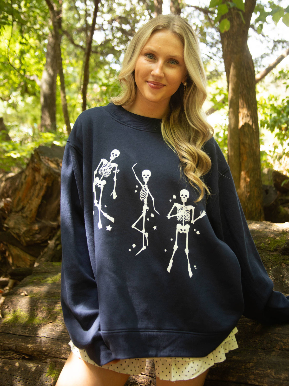 Friday + Saturday Dancing Skeletons Mockneck