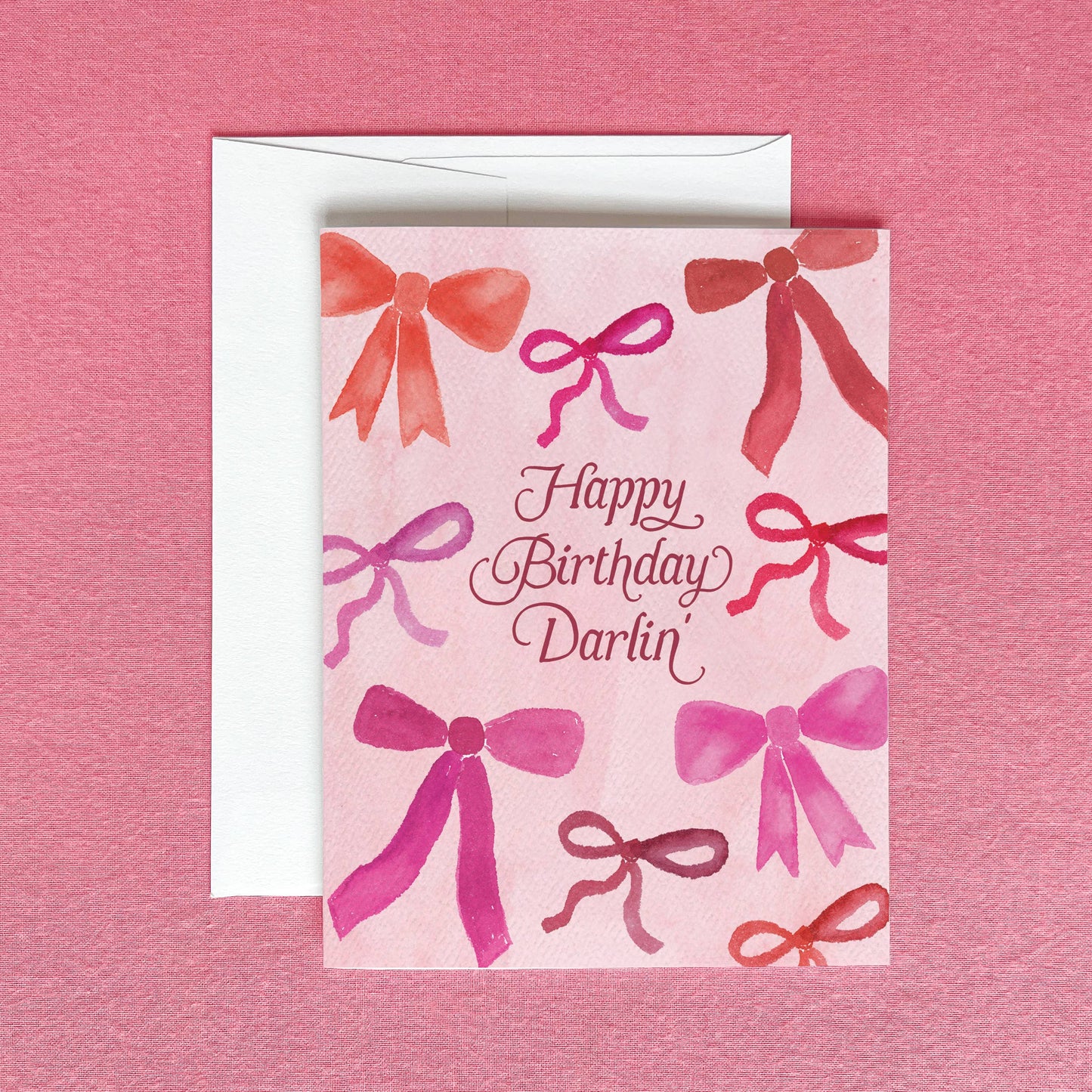 Happy Birthday Darlin' Greeting Card | Bow Birthday Card