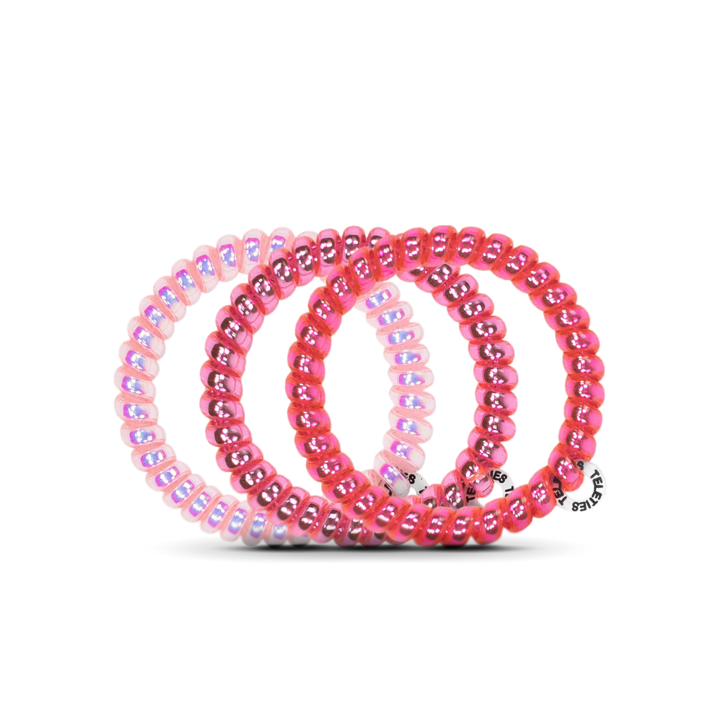 Teleties Spiral Hair Coils | Small | Think Pink Hair Ties