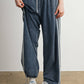Side Stripe Wide Leg Denim Pants