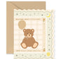 Welcome Baby Bear Scallop Greeting Card
