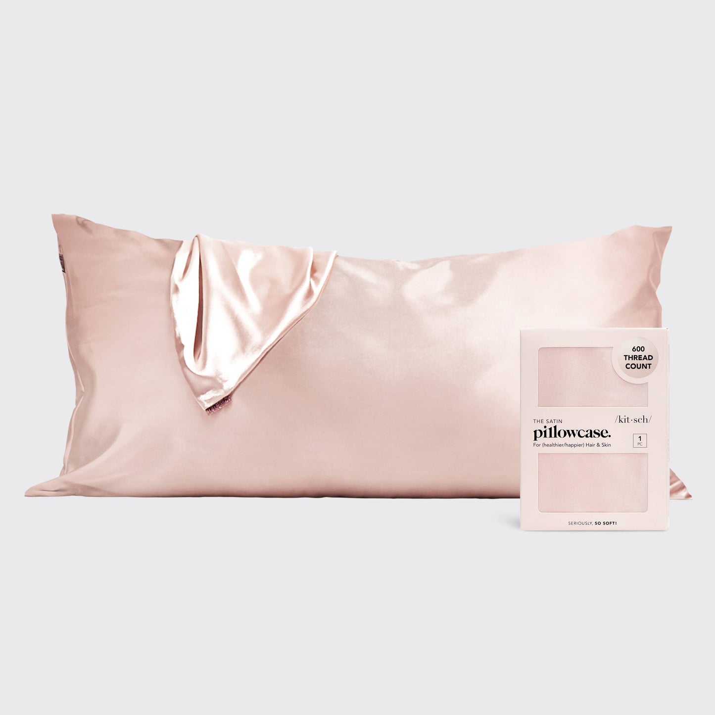 Kitsch Satin King Pillowcase Blush