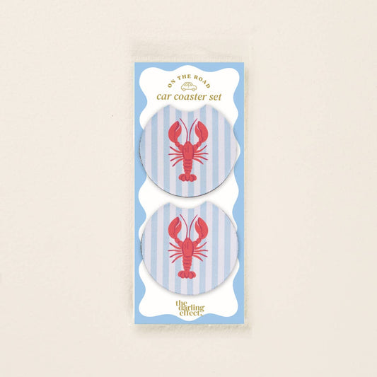 On the Road Car Coaster Set–Lobster
