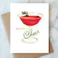 Cranberry Cocktail Greeting Card | Christmas Holiday Card