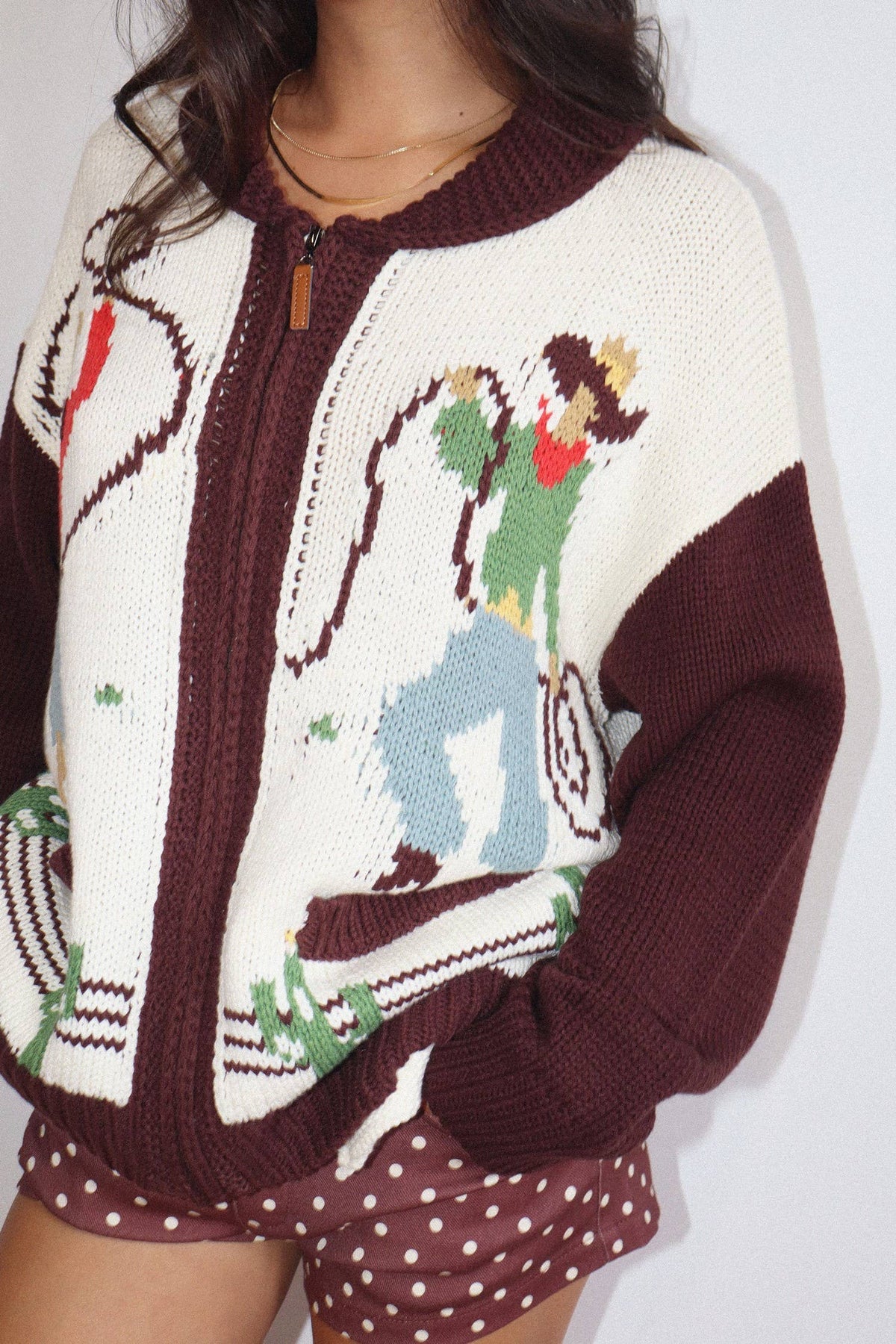 Cowgirl Knit Zip-Up Cardigan