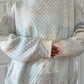 Blue Quilted Pastel Mockneck Sweatshirt