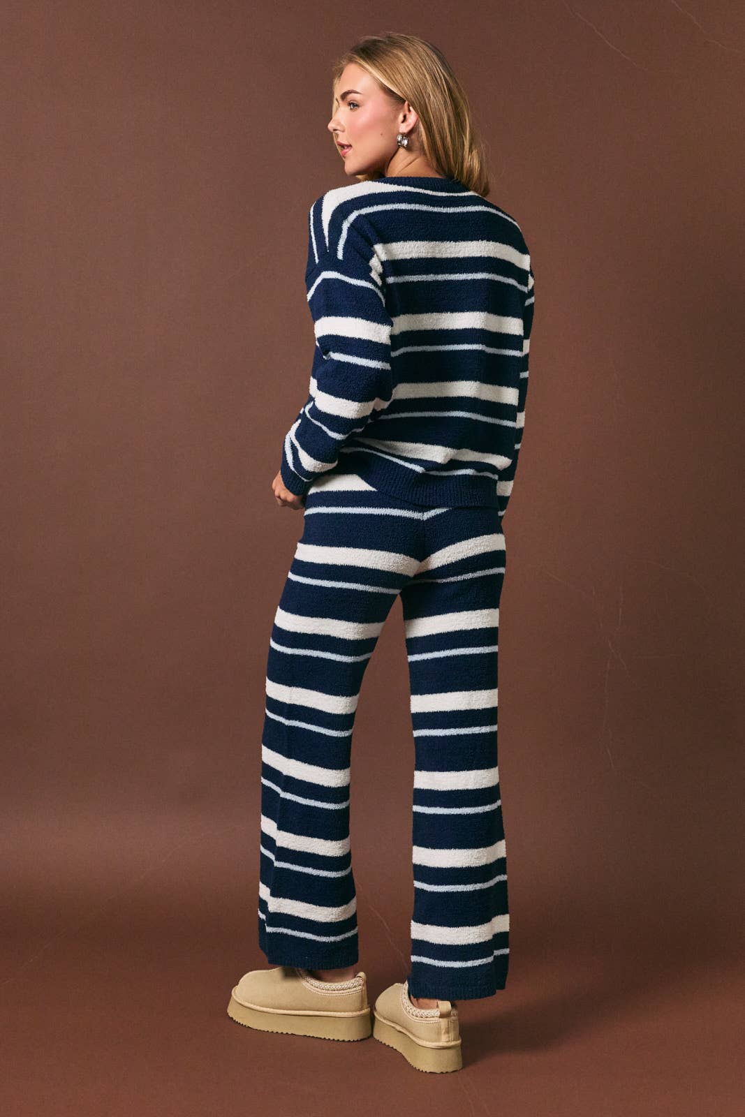 Long Sleeve Sweater Top and Pants Lounge Set