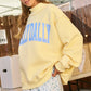 Yellow Dilly Dally Mockneck Sweatshirt
