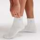 Diamond Ring Wifey Embroidery Cream Bridal Pilates Grip Sock