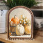 Arch Top Pumpkin Bucket Framed Art : 6x8"