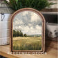 Arch Top Stormy Field Framed Art  : 6x8"