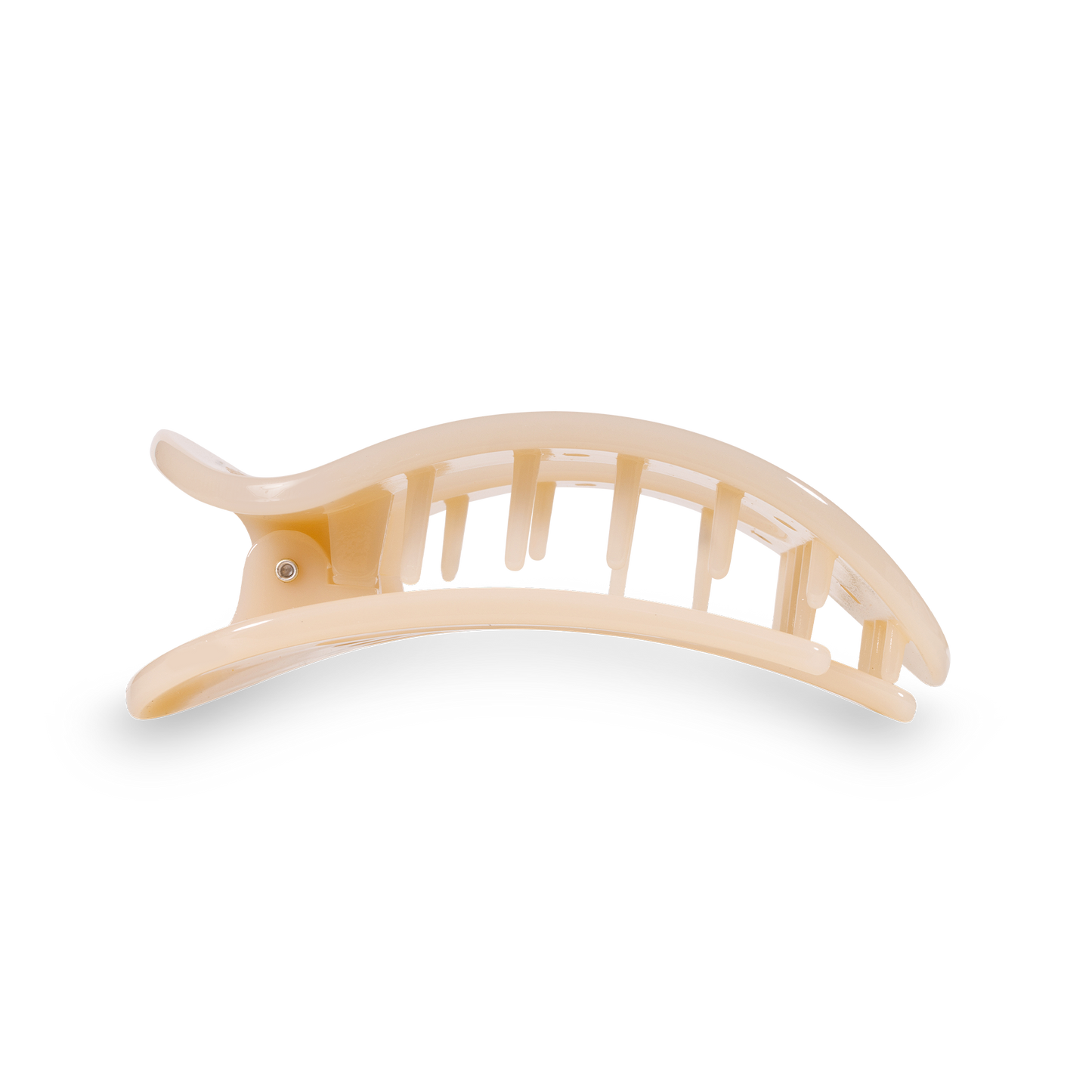 Teleties Round Flat Hair Clip | Small | Almond Beige