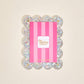 Mini Acrylic Picture Frame Magnet–Silver Glitter