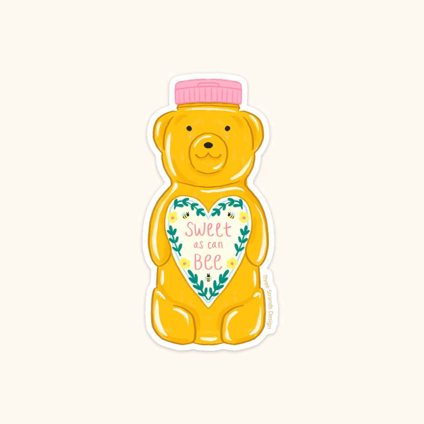 Sweet as Can Bee Honey Bear Sticker