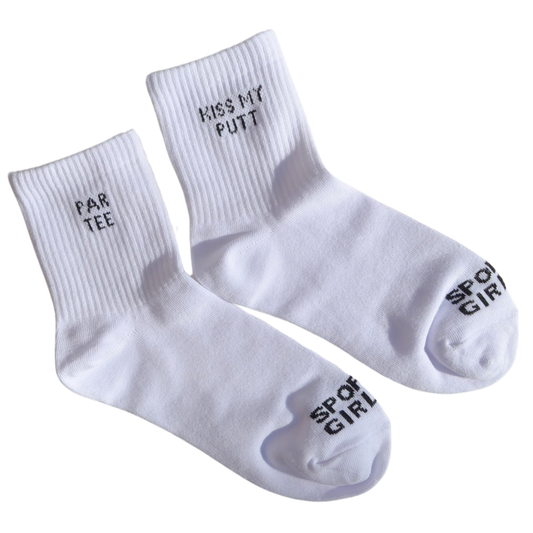 Par Tee/ Kiss My Putt Women's Crew Socks