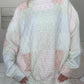 Pink Quilted Pastel Mockneck Sweatshirt