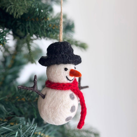 Felt Snowman Christmas Ornament