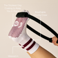 The Chunky Crew Grip Sock: Blue Bordeaux