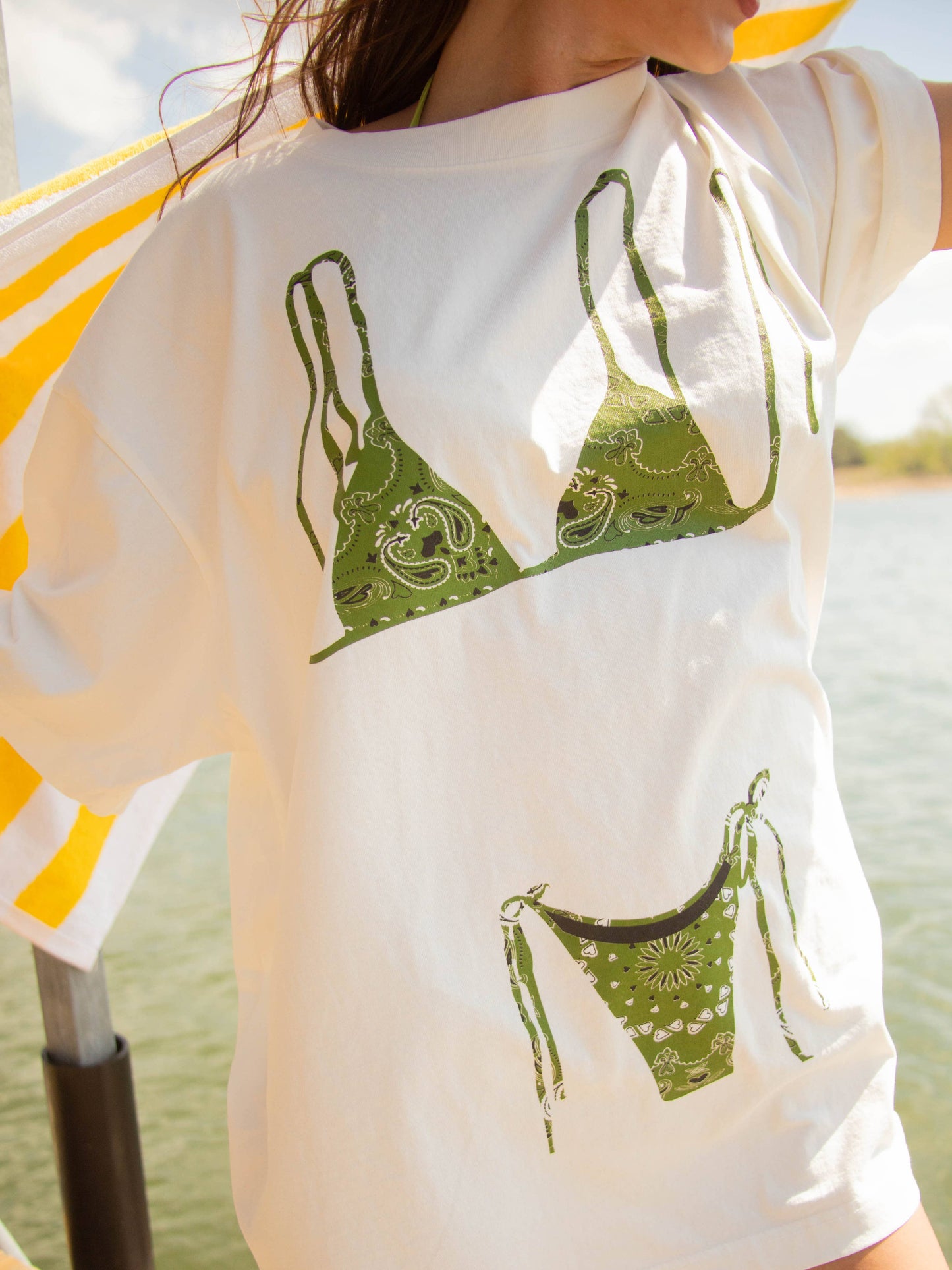 Charlie Southern Paisley Bikini Tee
