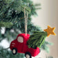 Felt Pickup Truck with Christmas Tree Ornament