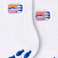 Sardine Tin Embroidered Summer Pilates Grip Socks