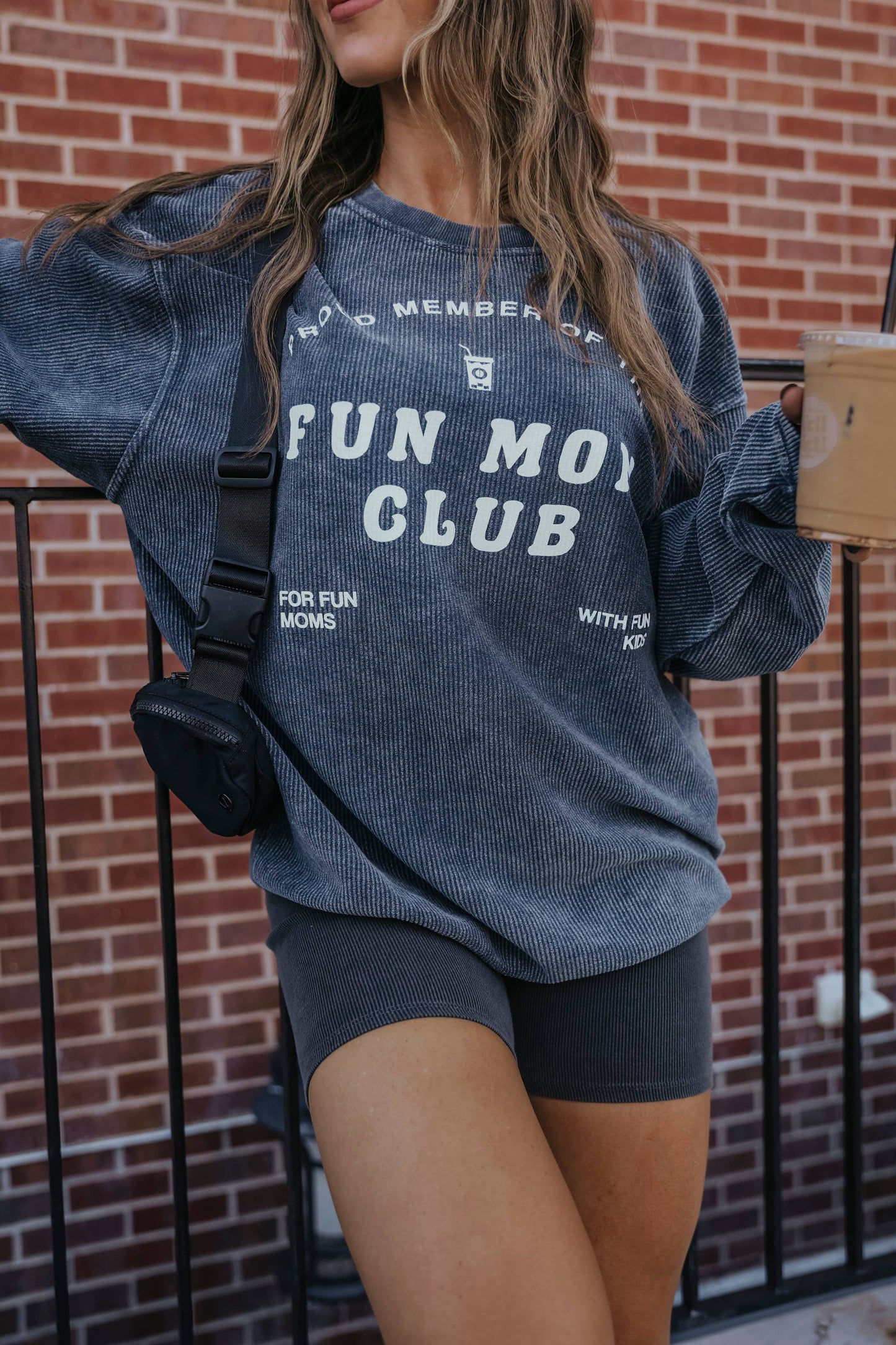Friday + Saturday Fun Mom Club Corded Sweatshirt