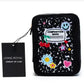 Velvet Jewelry Zip Case / Organizer - Heart Shaped w/ Bow