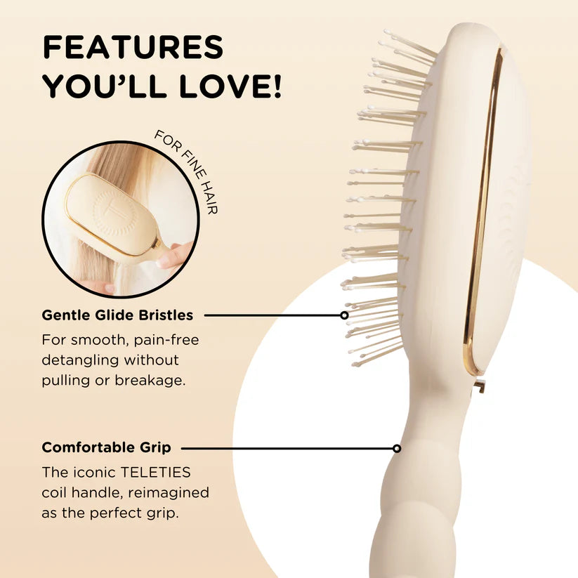 Detangler Brush for Fine Hair- Tan