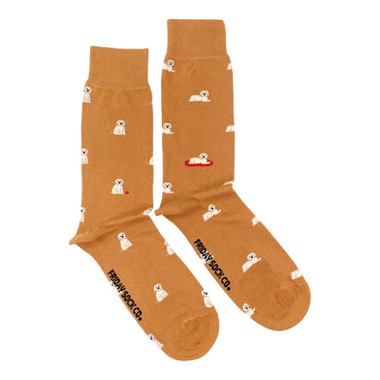 Friday Sock Co. Men's Tiny Gold Dogs Socks