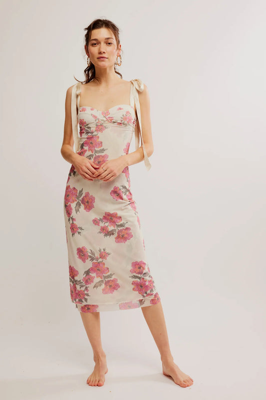 Free People Printed Got Glam Slip Dress